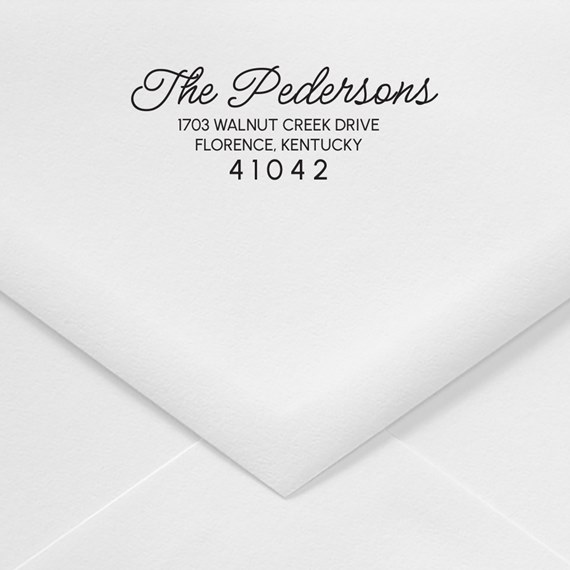 address stamp design on white envelope
