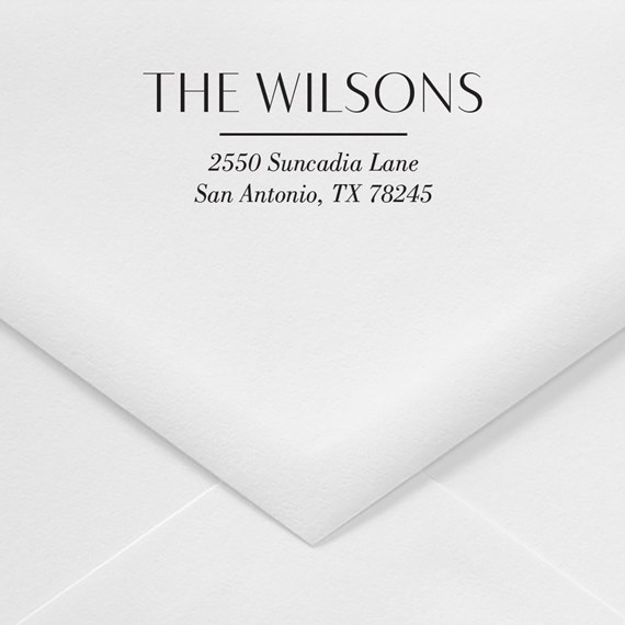 envelope with address and name text