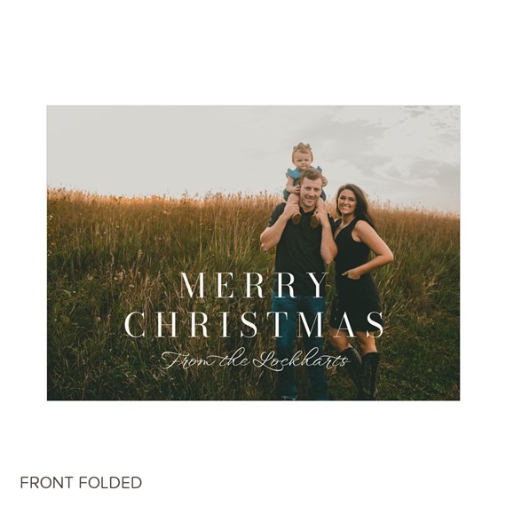 photo area with text 'MERRY CHRISTMAS' and 'from the Lockharts'