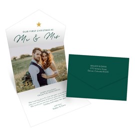 Our First Christmas - Mr. and Mrs. - Seal & Send Christmas Card