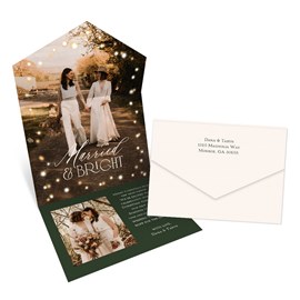 Married and Bright - Seal & Send Christmas Card