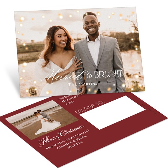 postcard with photo area and text