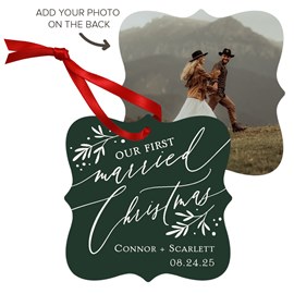 Married Christmas - Metal Ornament