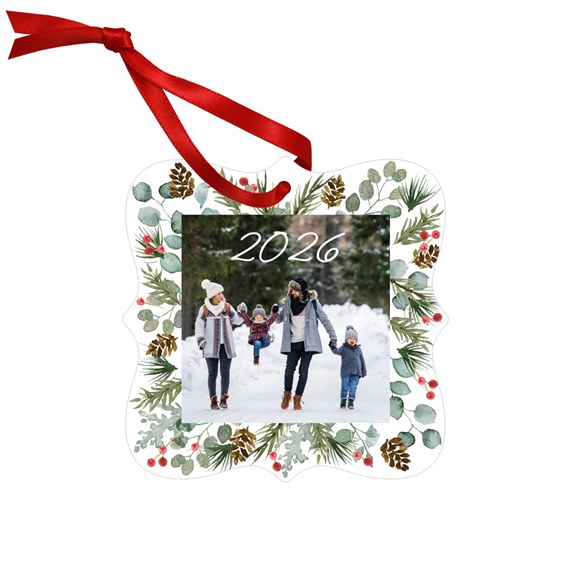 photo placeholder with wreath design and 2026 text
