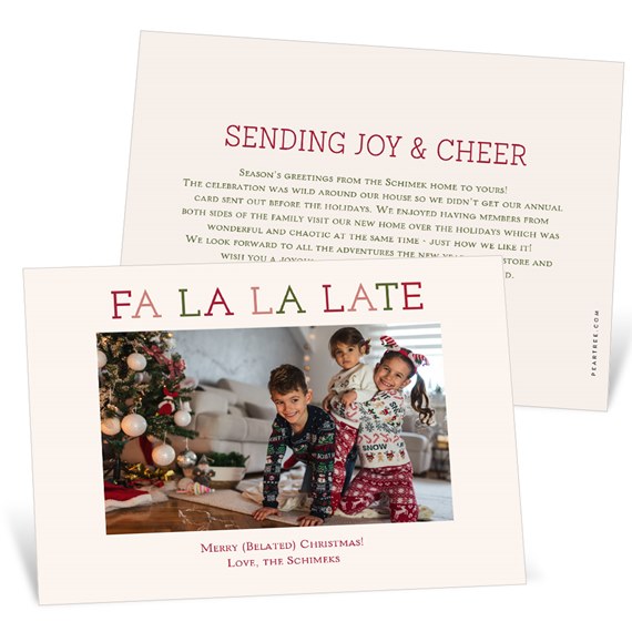 Christmas card with photo placeholder and festive text