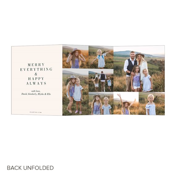 collage card with photo placeholders and text