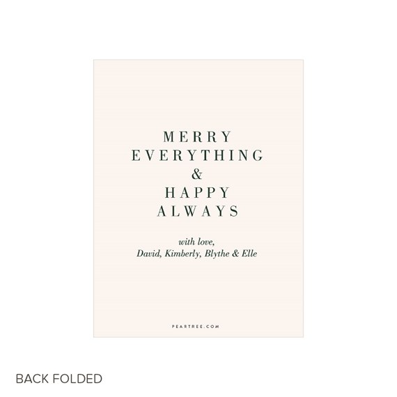 holiday card with customizable text area