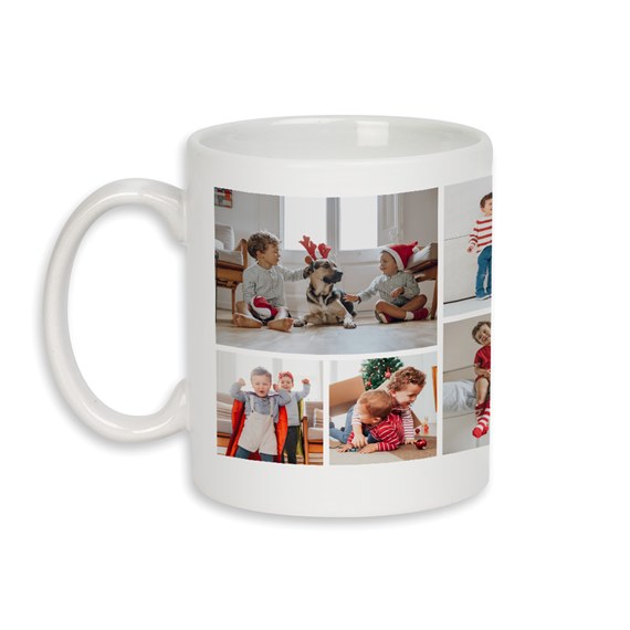 collage photo placeholder ceramic mug