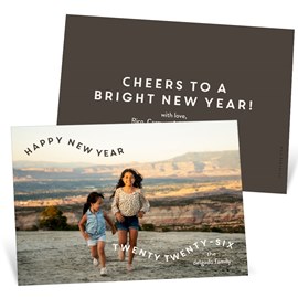 Curved New Year - New Year Card