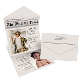 Birthday Times - Seal & Send Birthday Invitation