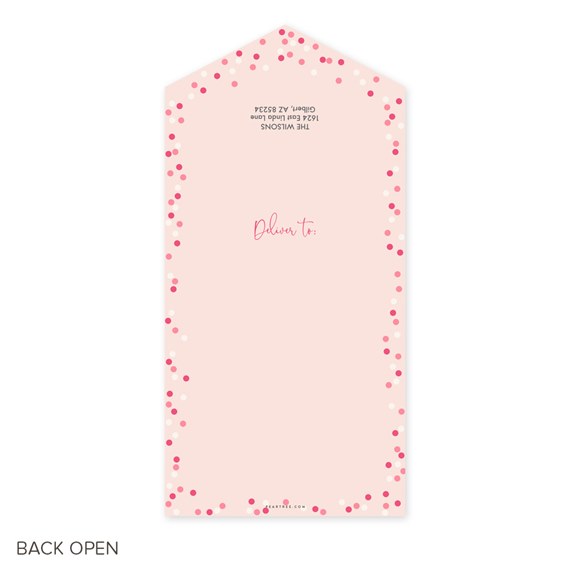 birthday invitation with confetti design and text area
