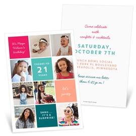 Bright Blocks - Birthday Party Invitation