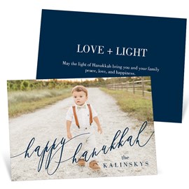 Calligraphy Greeting - Hanukkah Card