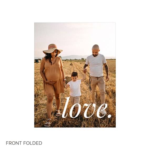 family photo placeholder with text love.