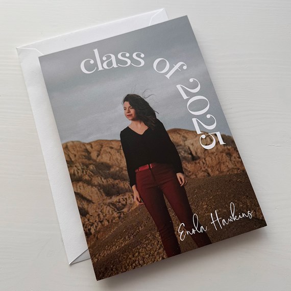 graduation invitation with photo placeholder