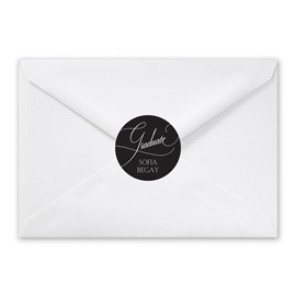 Scrawling Graduate - Graduation Envelope Seals
