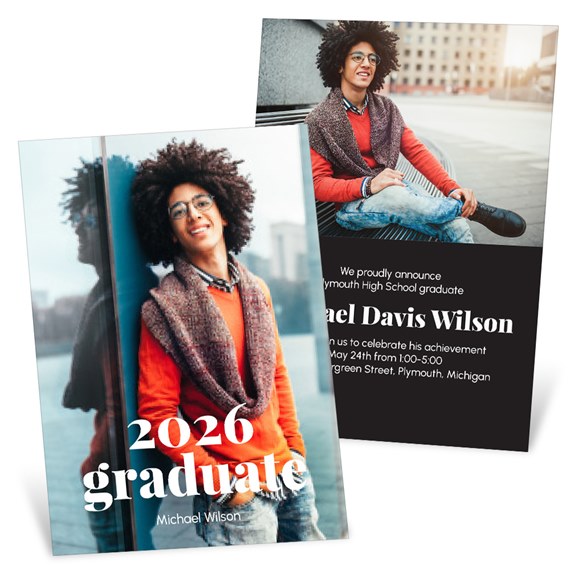 graduation party invitations with photo area