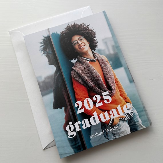 graduation invitation with photo area