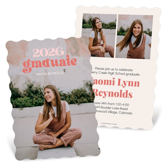 graduation announcement with photo placeholder