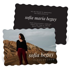 Simple Scallop - Graduation Invitations