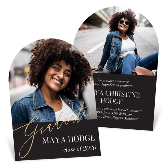 graduation invitations with photo placeholder