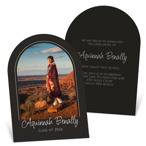 graduation announcement with photo placeholder