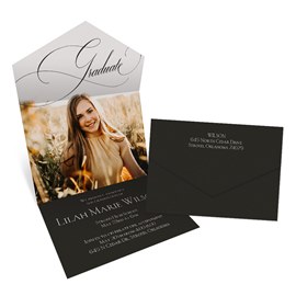 Calligraphy Grad - Seal & Send Graduation Invitations