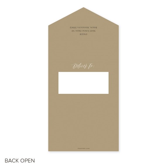 invitation with photo area and cursive text