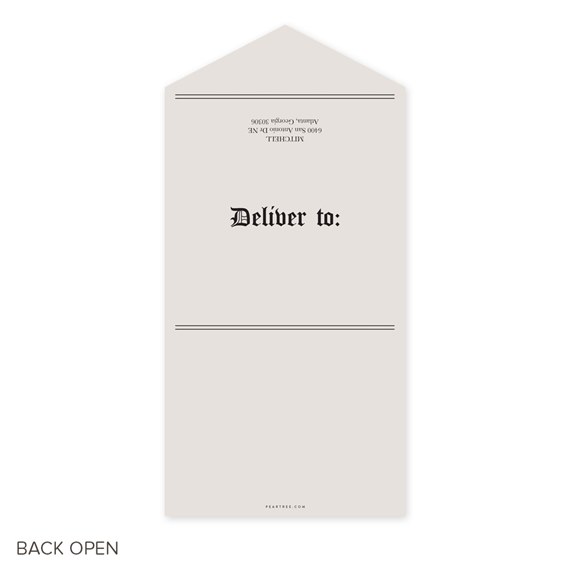 graduation invitation with text area and pointed top