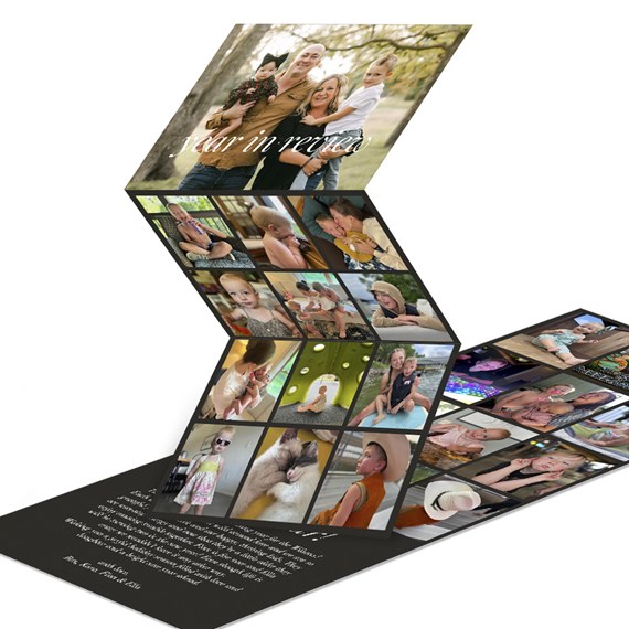 collage photo card with customizable text area