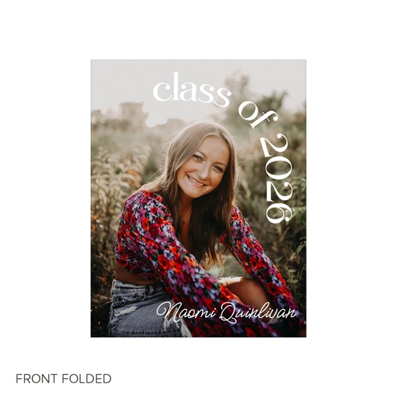 graduation invitation with photo area and customizable text