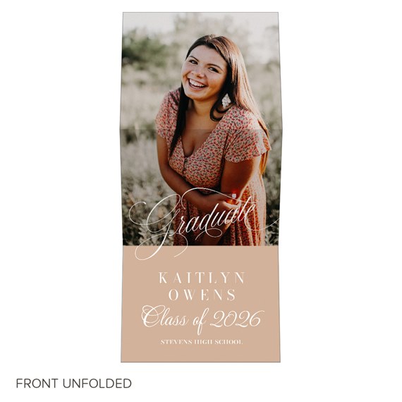 graduation invitation with photo placeholder and text area