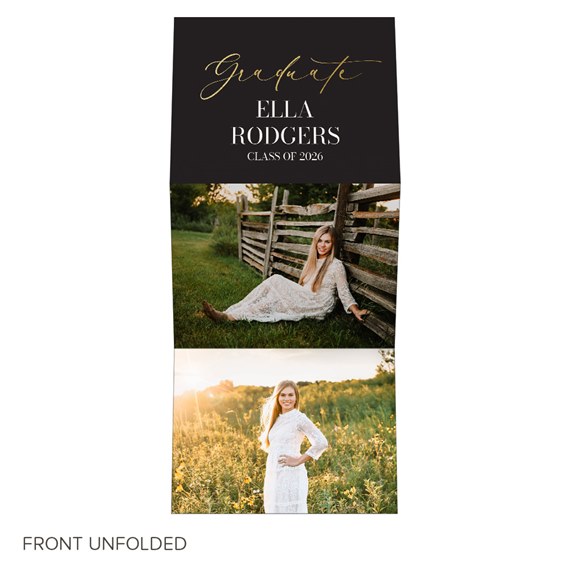 graduation announcement with photo placeholders