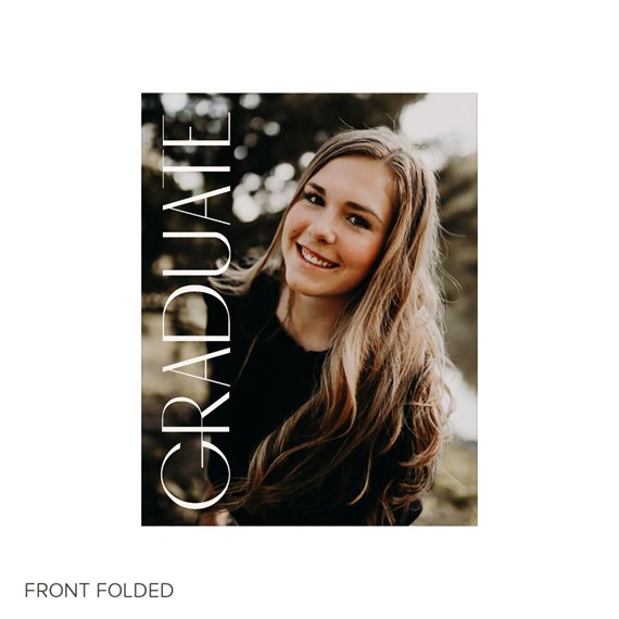 graduation party invitation with photo area and text