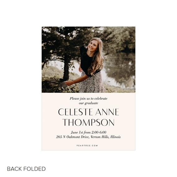 graduation invitation with photo area