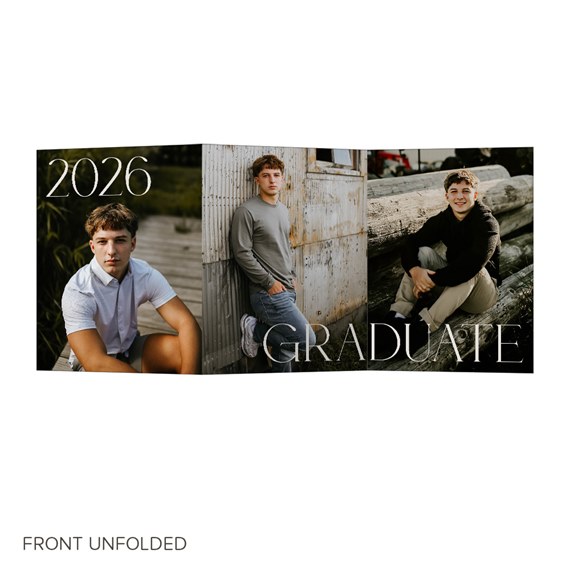 graduation announcement with photo placeholders