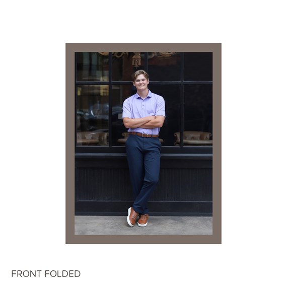 photo placeholder with brown border