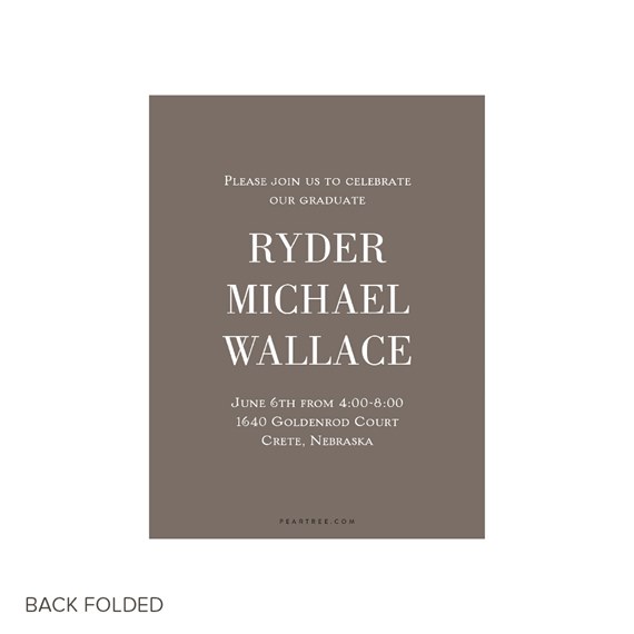 graduation invitation with photo placeholder and customizable text area