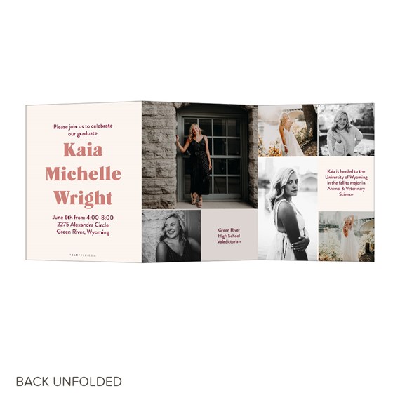 customizable text area, photo placeholder