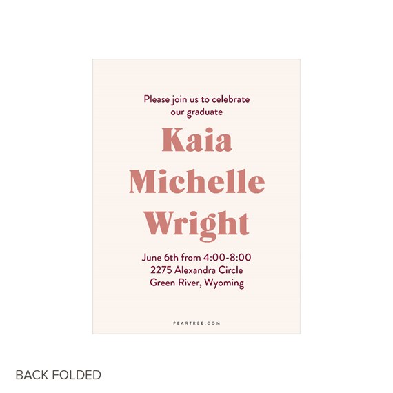 graduation invitation design with customizable text area