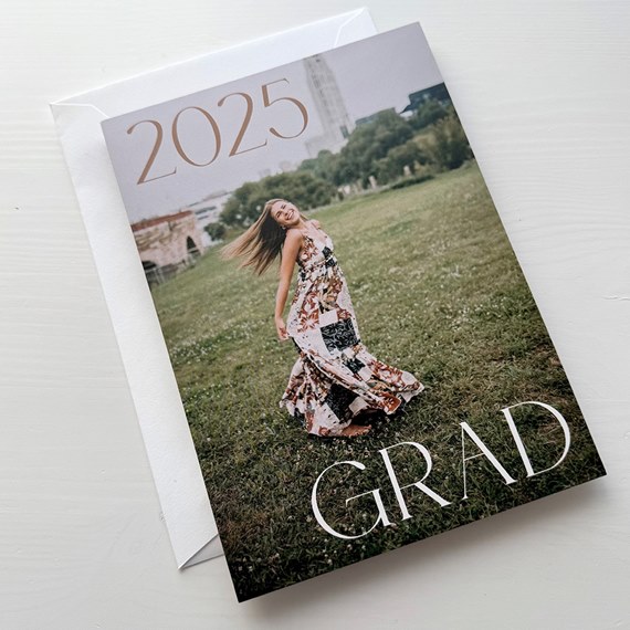 graduation invitation with photo area