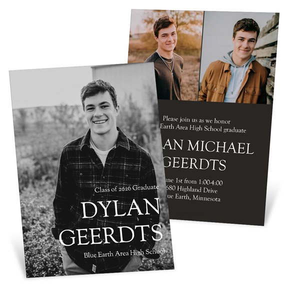 graduation invitations with photo placeholders