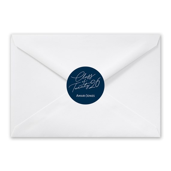 envelope seal with customizable text area