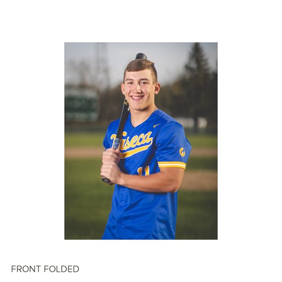 photo placeholder with upward text design and thin border