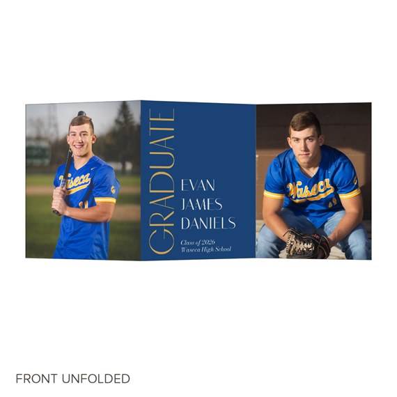 graduation announcement with photo area