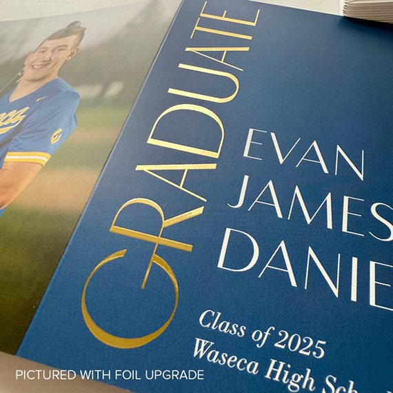 graduation announcement with photo placeholder