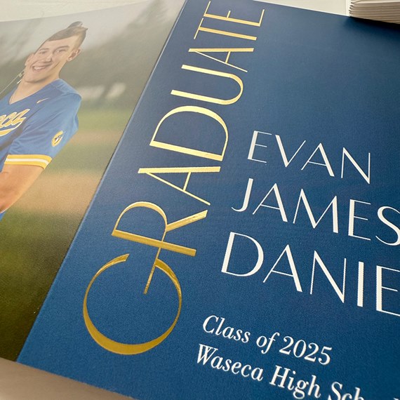 graduation announcement with photo area