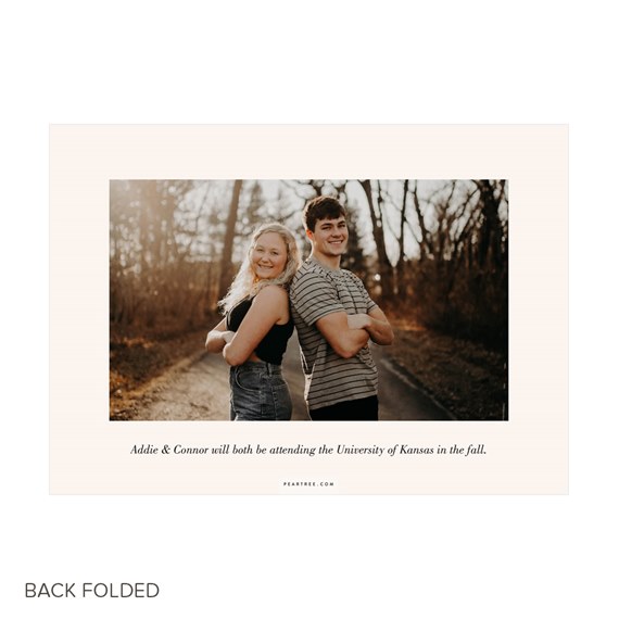 photo placeholder with beige border and printed text