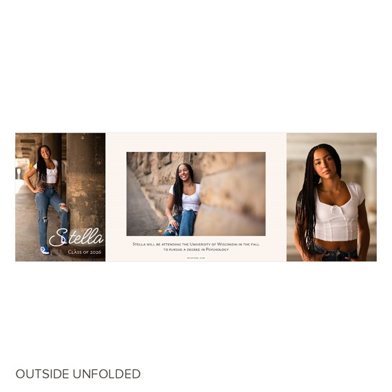 graduation announcement with photo placeholders and text