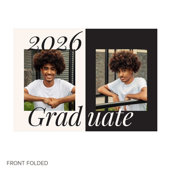 graduation invitation with photo placeholders